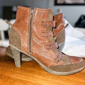 Elegant Brown Suede Heeled Boots
